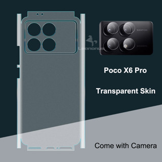 XIAOMI 適用於小米 Poco X6 Pro 後屏幕保護膜的透明 3M 包裝 Poco F5 啞光透明貼紙,帶相機保