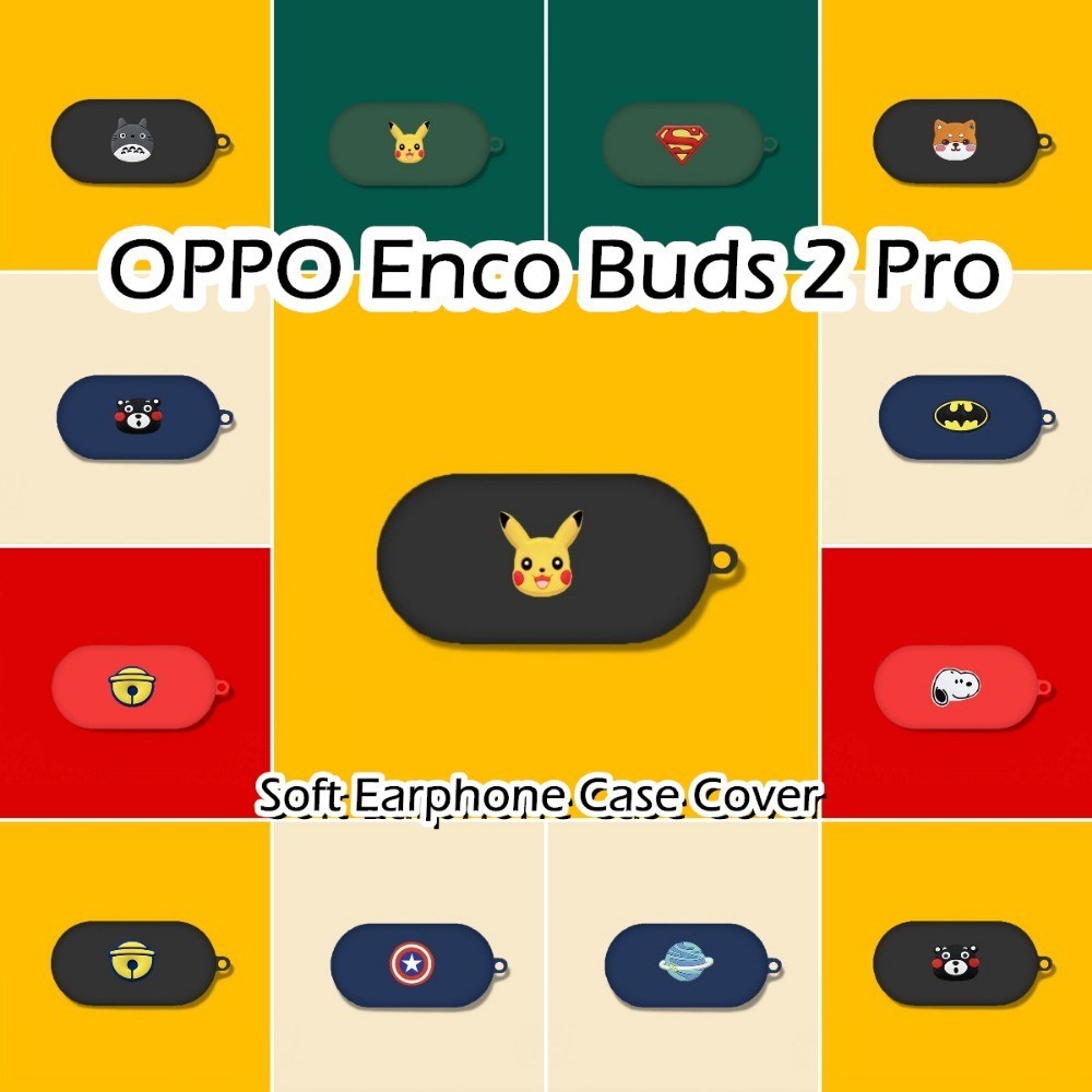 [有貨] 適用於 OPPO Enco Buds 2 Pro 手機殼簡約卡通圖案軟矽膠耳機殼外殼保護套