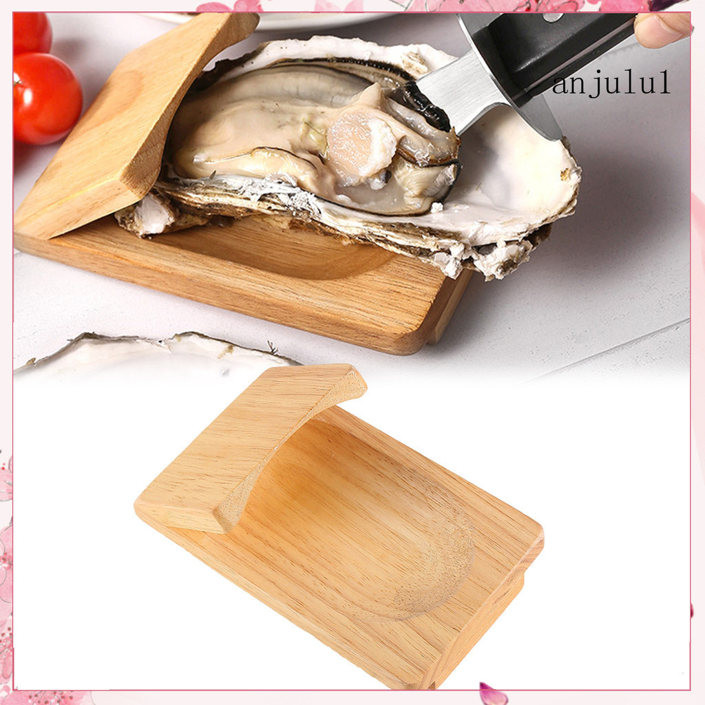 (ANU) 牡蠣木托盤多用途木製牡蠣絞花夾易於使用的派對廚房海鮮脫殼機