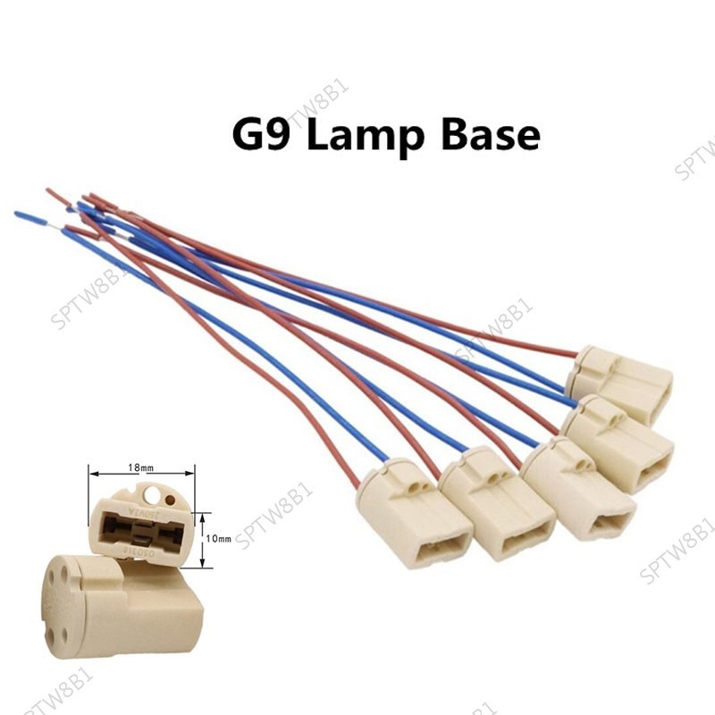 G9鹵素引線led燈型電源插座led燈泡底座250v 2A陶瓷燈座電纜線連接器TW8B1