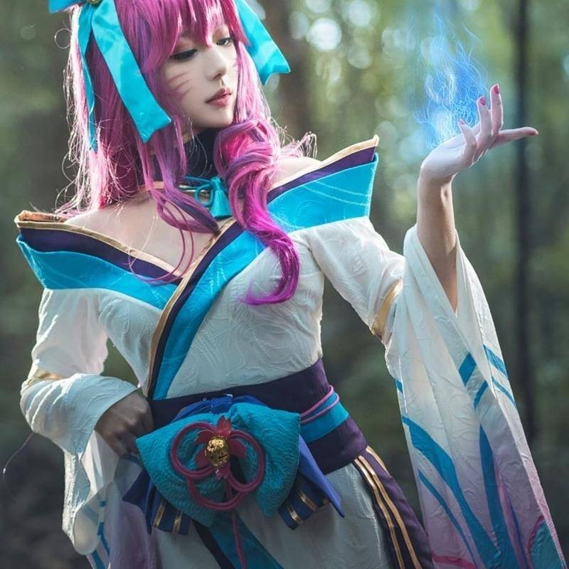 lol英雄聯盟 阿狸 cos服 九尾 妖狐 綻靈節 靈魂 蓮華 cosplay服裝