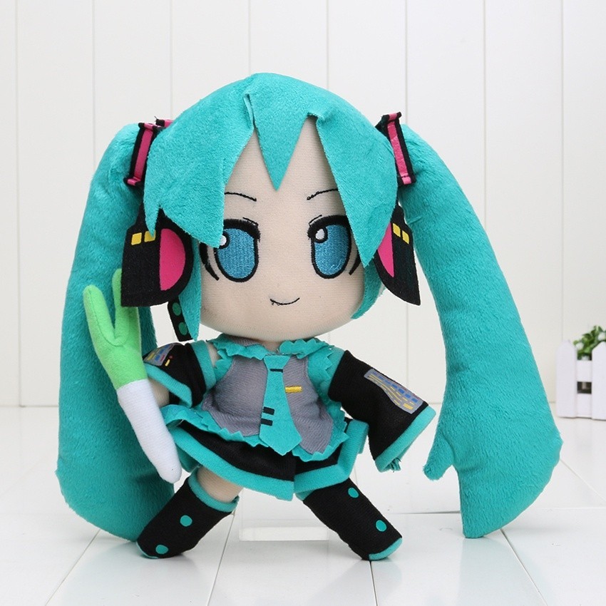 24cm動漫初音未來毛絨公仔玩具vocaloid系列雪