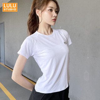 LULU【速乾運動短袖】運動衣 舞衣冰絲t恤女 健身服 瑜伽服 透氣運動上衣 短袖上衣 瑜珈服 運動上衣健身服 yoga