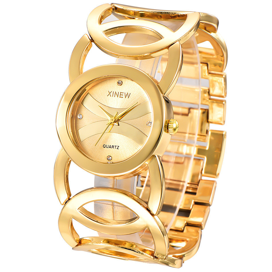 XINEW品牌新款女表 不鏽鋼手鐲表 簡約輕奢女士石英錶 女士手錶 腕錶 手錶 禮物