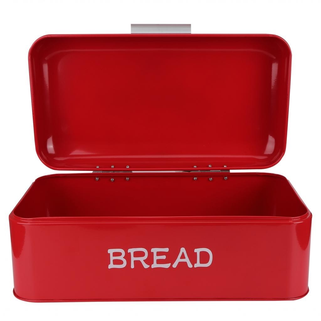 1 件歐式廚房大麵包架收納配件食品容器紅色鐵盒適用於麵包店廚房裝飾