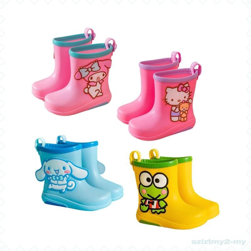 [SzlztmyeeMY] 雨鞋防滑耐用輕便透氣戶外兒童易拉手防雨鞋兒童園藝鞋