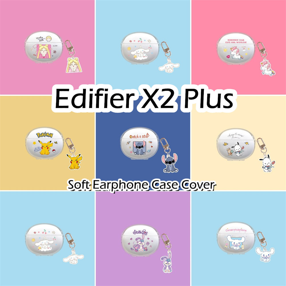 EDIFIER 【imamura】適用於漫步者 X2 Plus 保護套夏季風格卡通軟矽膠耳機套保護套