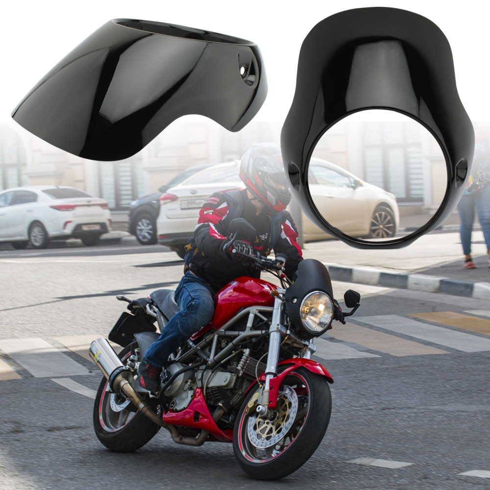 HONDA 摩托車頭燈整流罩 Cafe Racer 8 英寸擋風玻璃罩適用於本田杜卡迪 Monster CB150