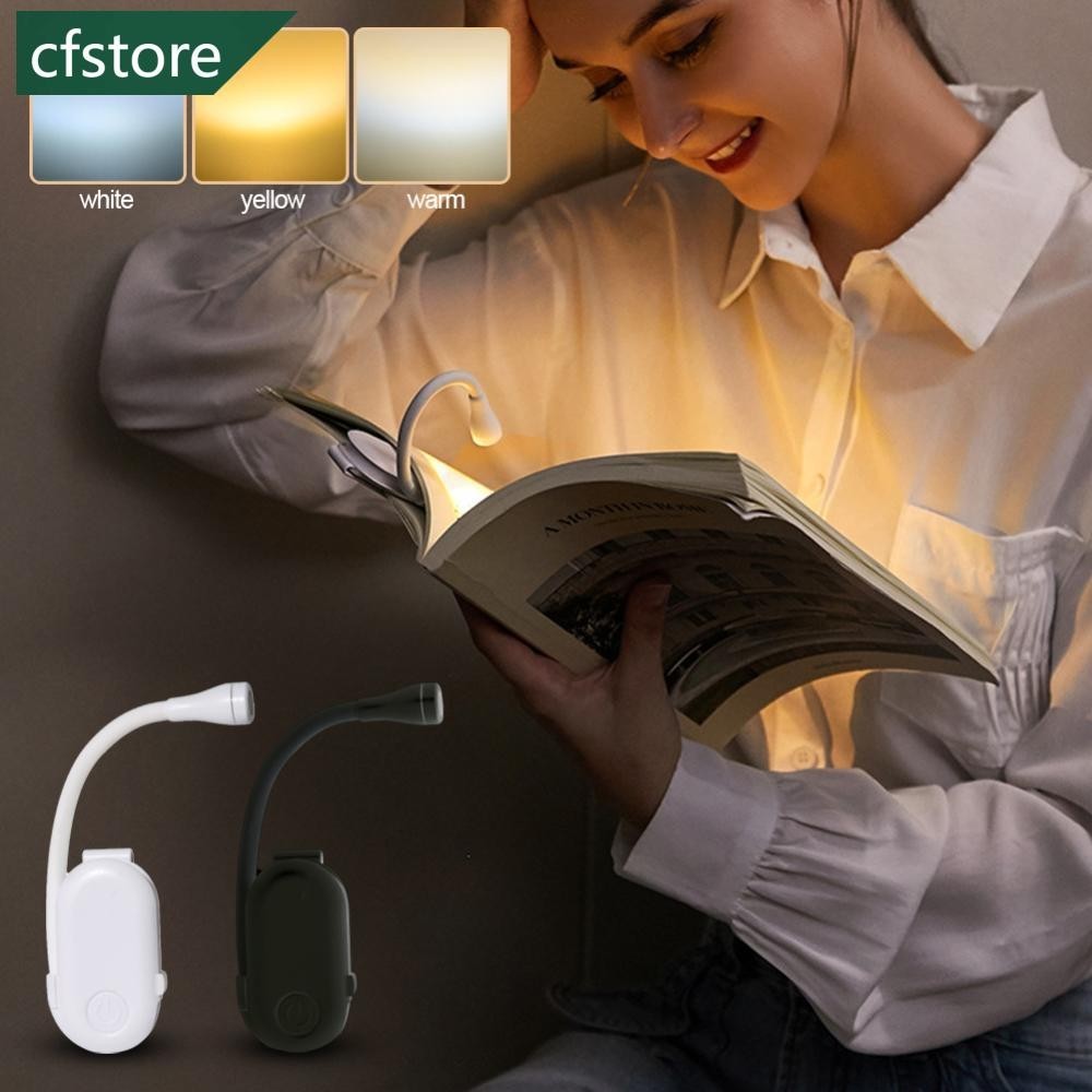 Cfstore USB 充電迷你 LED 護眼書小夜燈可調節夾式學習檯燈可充電旅行 R3V5
