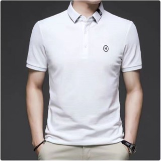 M-5XL夏季短袖polo 短袖上衣 寬鬆polo 翻領polo polo衫男 男生polo 休閒polo 潮牌polo