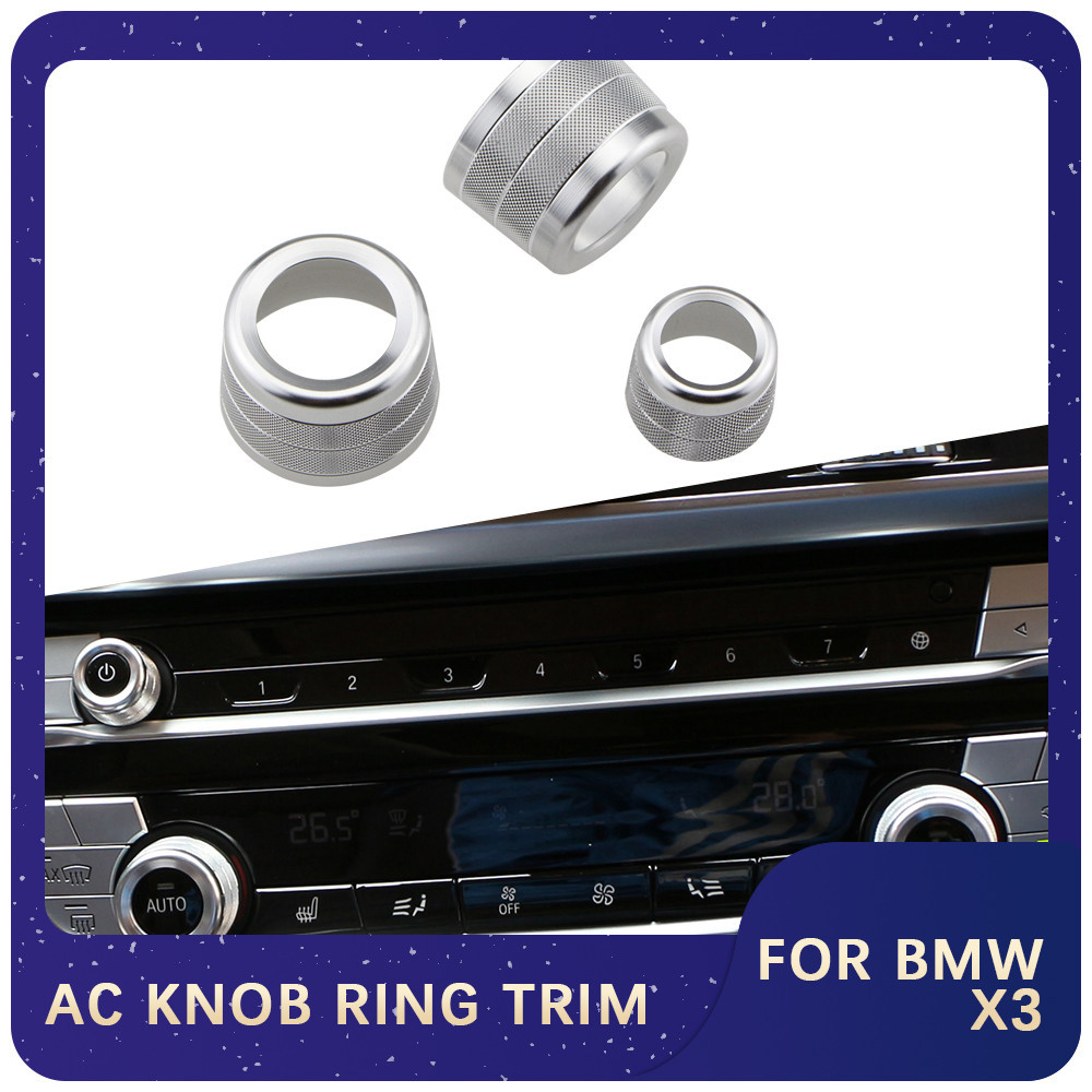BMW 3 件裝汽車音量空調旋鈕音頻控制按鈕旋鈕環蓋裝飾件適用於寶馬 X3 G01 X4 G02 5 系 G30 6gt