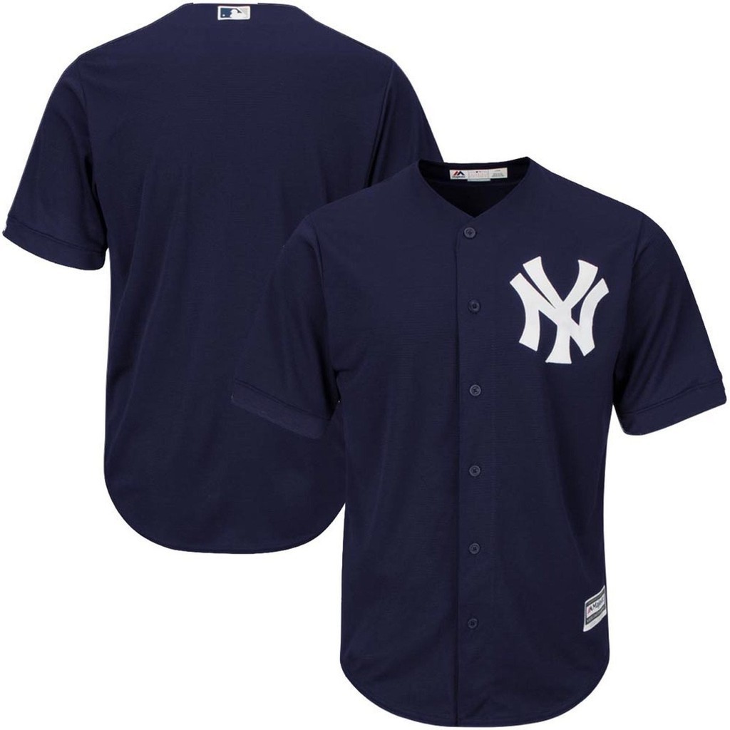 男士Yankees棒球服洋基隊球衣99號JUDGE藍灰白小外套無字空白T恤刺繡小外套棒球衣