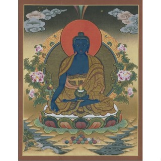 三寶印像佛像畫像裝飾佛菩薩唐卡畫像 藥師佛016照片紙張雙面膠膜YX01