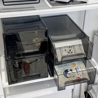 son665| 桌上收納抽屜 大容量 冰箱保鮮可疊加整理盒 麵膜化妝品收納盒 零食雜物保鮮收納