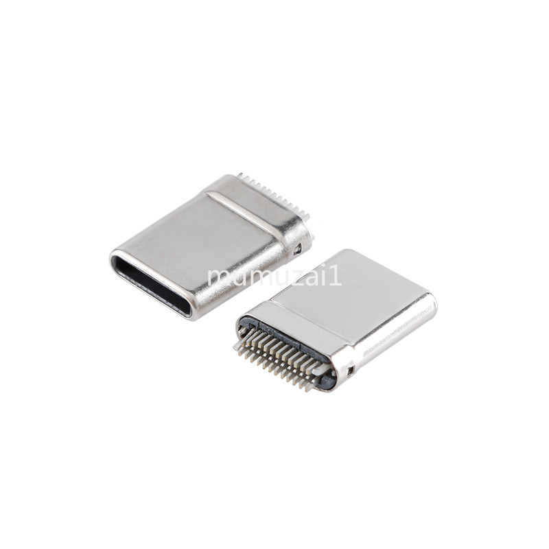 USB Type-C 24P公頭夾板0.8高速快充接口插頭USB連接器