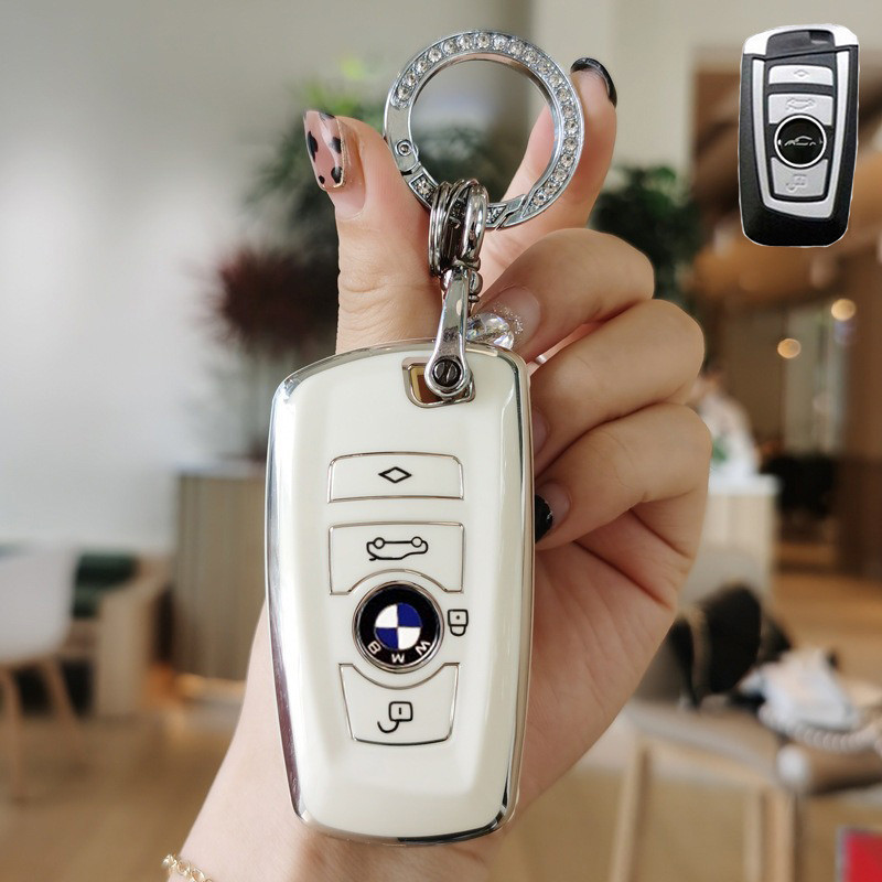 BMW適用於寶馬x1 X3 X4 X5 X6 528 328 M3 E90 E60 F30 E86 汽車鑰匙包銀環鑰匙扣