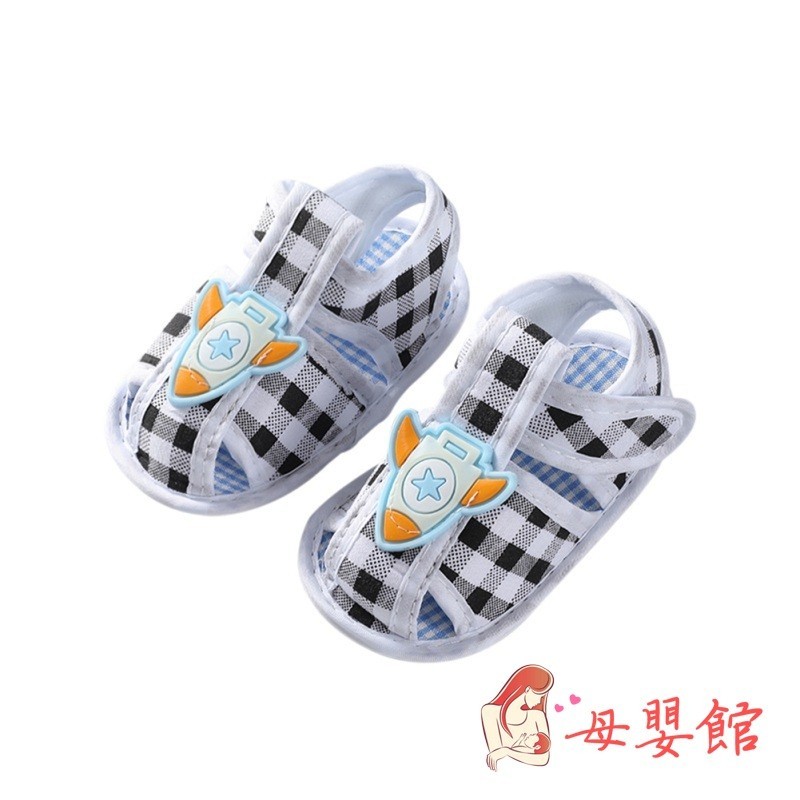 夏季男嬰涼鞋 First Walkers 適用於新生兒嬰兒床鞋卡通圖案設計 0-12 M 輕便