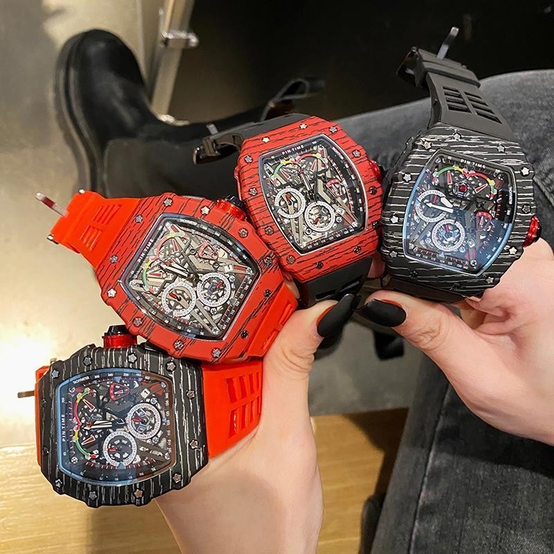[現貨]理查德非機械錶男士手錶正品十大品牌學生潮流米勒紅魔黑科技氚氣