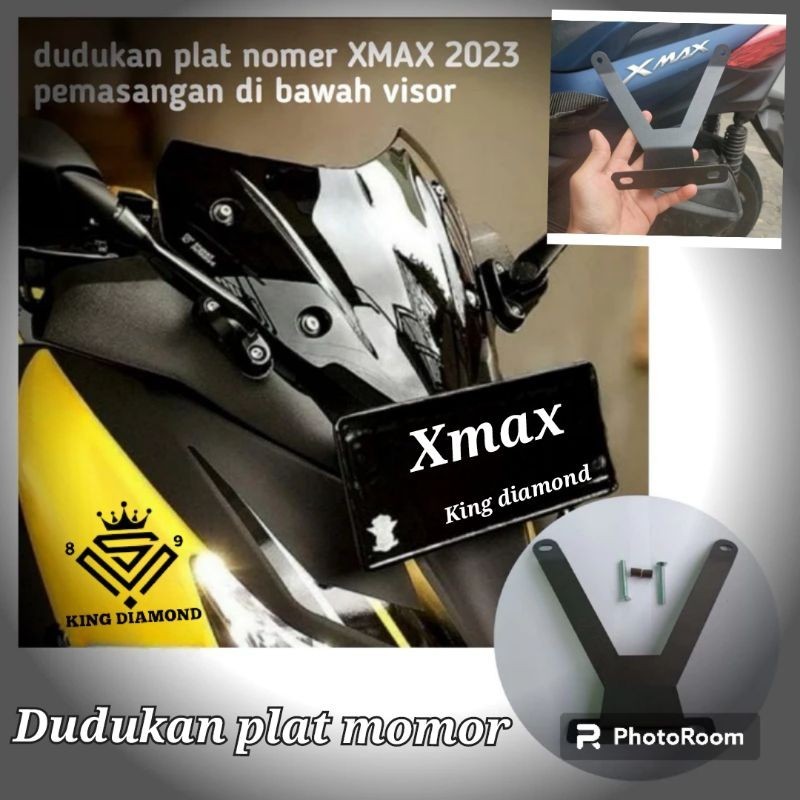 Xmax 車牌安裝支架擋風玻璃上的車牌支架 xmax KING DIAMOND89