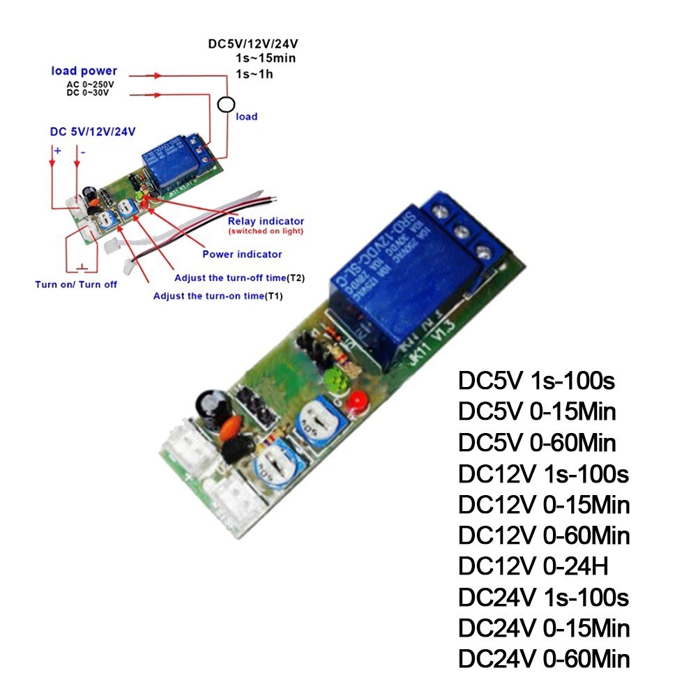 虧本賣⚡ Dc 5V/ 12V/ 24V 多功能繼電器模塊/延時電路模塊