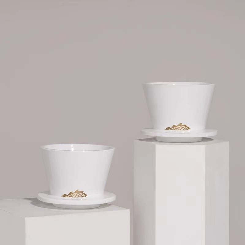 【品質現貨】泰摩 冰瞳B75陶瓷濾杯手衝咖啡 金龍杯蛋糕平底濾杯家用咖啡器具