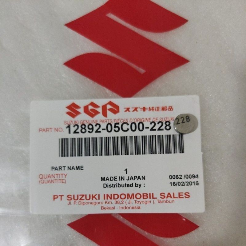 Shim Sim 閥門尺寸 228 Suzuki Satria FU 150 原裝日本原裝 RPMSEMARANG