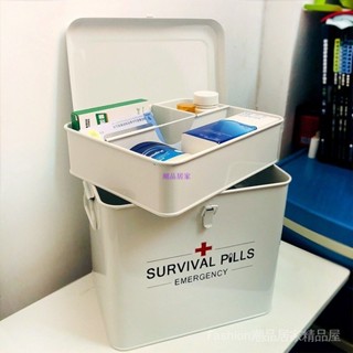 CPJJ 現貨免運 北歐家用簡約醫藥箱 家用藥箱 收納盒 醫療箱 收納箱 置物箱 雙層小號急救箱 CP