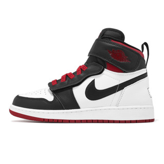 Nike 休閒鞋 Air Jordan 1 HI Flyease 大童鞋 女鞋 白 紅 [ACS] DC7986-106