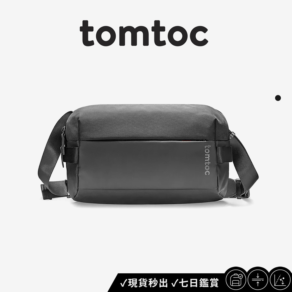 【Tomtoc】通勤日常 斜肩包 - 黑色M  腰包 肩背包 單肩包 背包 包包 男包 女包 隨身包包 胸前包 小包包