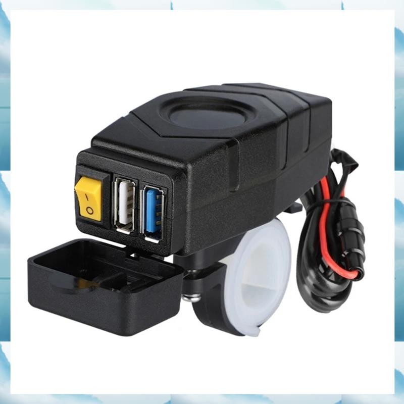 (P T K Q)C1FB 20-80V 電動自行車車把 USB 充電器 24V 36V 48V 60V QC3.0 快