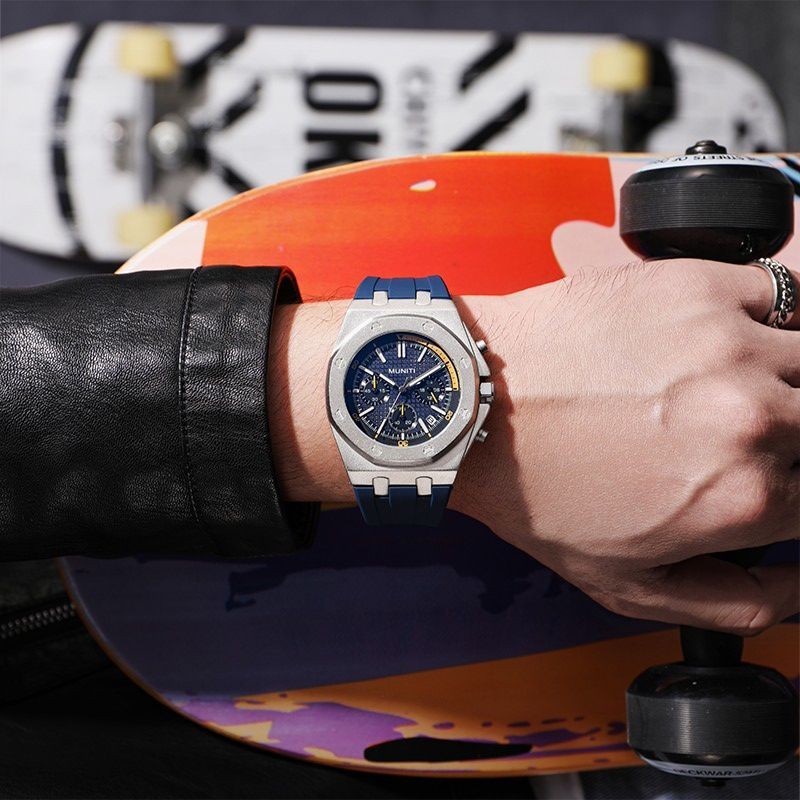 寶格拉新款皇家橡樹AP手錶男潮流運動大表盤計時男士石英錶非機械