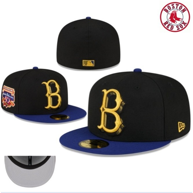 Mlb 紅襪隊帽灰色帽簷刺繡棒球帽夏季不可調節平檐帽高品質嘻哈棒球帽