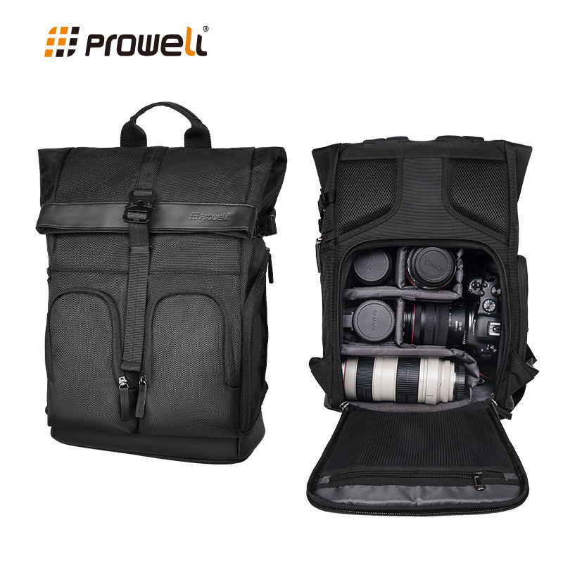 Prowell佳能相機包雙肩單眼背包側開快取多功能戶外防水無人機攝影包