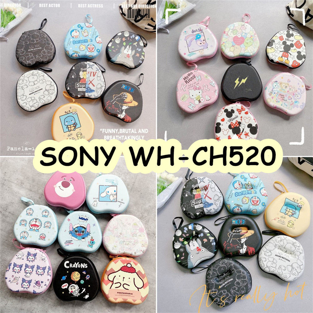 索尼 【imamura】適用於SONY Wh-ch520 耳機套卡通創新圖案耳機耳墊收納包外殼盒