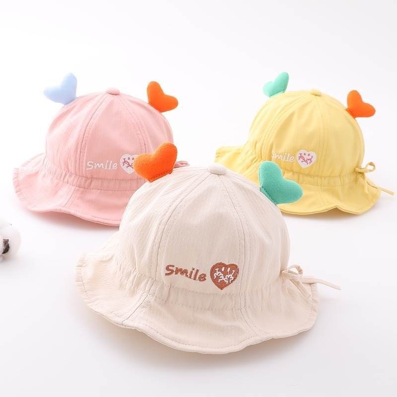 嬰兒帽子春秋薄款純棉可調整夏季兒童遮陽帽春款男童女寶寶漁夫帽