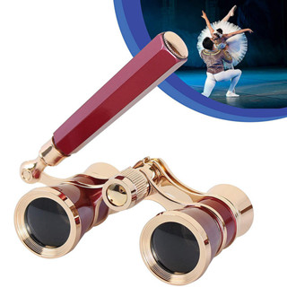 3×25觀劇望遠鏡全金屬帶手柄/女士復古小雙筒望遠鏡