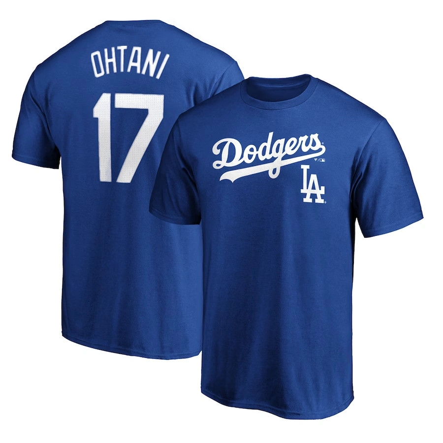 24新賽季男士最新款 美職棒 Dodgers 洛杉磯道奇隊 Ohtani 大谷翔平 17號短袖T恤