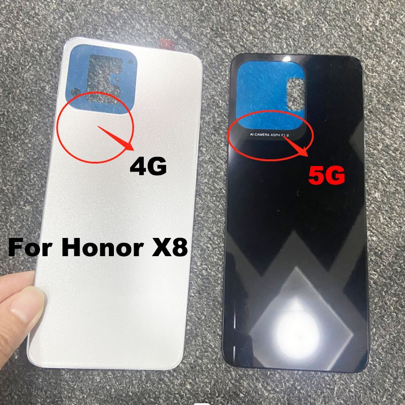 全新適用於華為 Honor X8 後蓋電池蓋外殼玻璃面板後門外殼 4G 5G