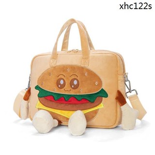 熱銷· 漢堡電腦包女手提包適用惠普戴爾小米遊戲本15.6英寸聯想拯救者16寸R9000P斜背包華為14蘋果air13寸p