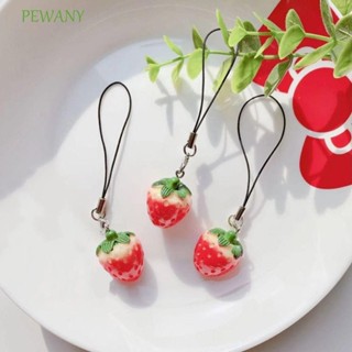 PEWANY草莓番茄手機掛繩,草莓番茄塑料/樹脂仿真草莓手機鏈,仿真水果防丟失迷你番茄手機帶
