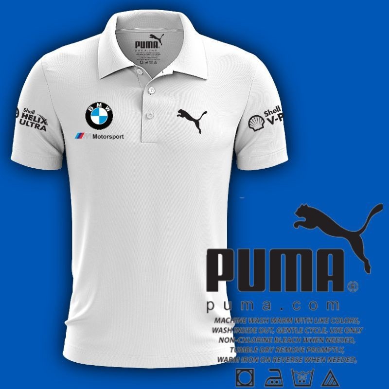 BMW F1商品賽車服寶馬車隊短袖男女車迷情侶夏季寬鬆polo衫t恤