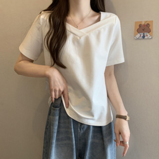 臺灣出貨【2635人好評】300斤特大碼女裝設計感正肩短袖T恤夏季胖mm氣質寬鬆顯瘦遮肚上衣大碼女裝 胖妹妹
