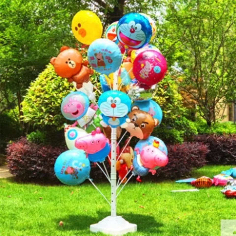 插氣球架子展示架氣球樹立柱底座裝飾地推街賣微商引流小禮品