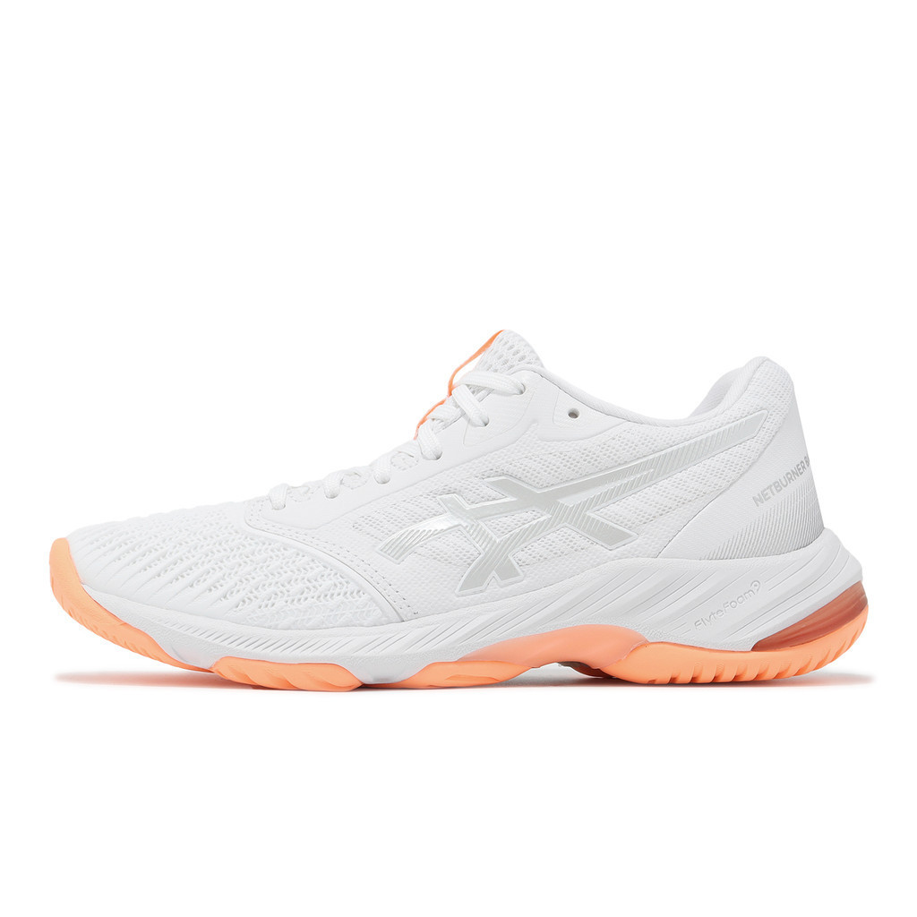 Asics 排球鞋 Netburner Ballistic FF 3 白橘 亞瑟士 女鞋 ACS 1052A069107