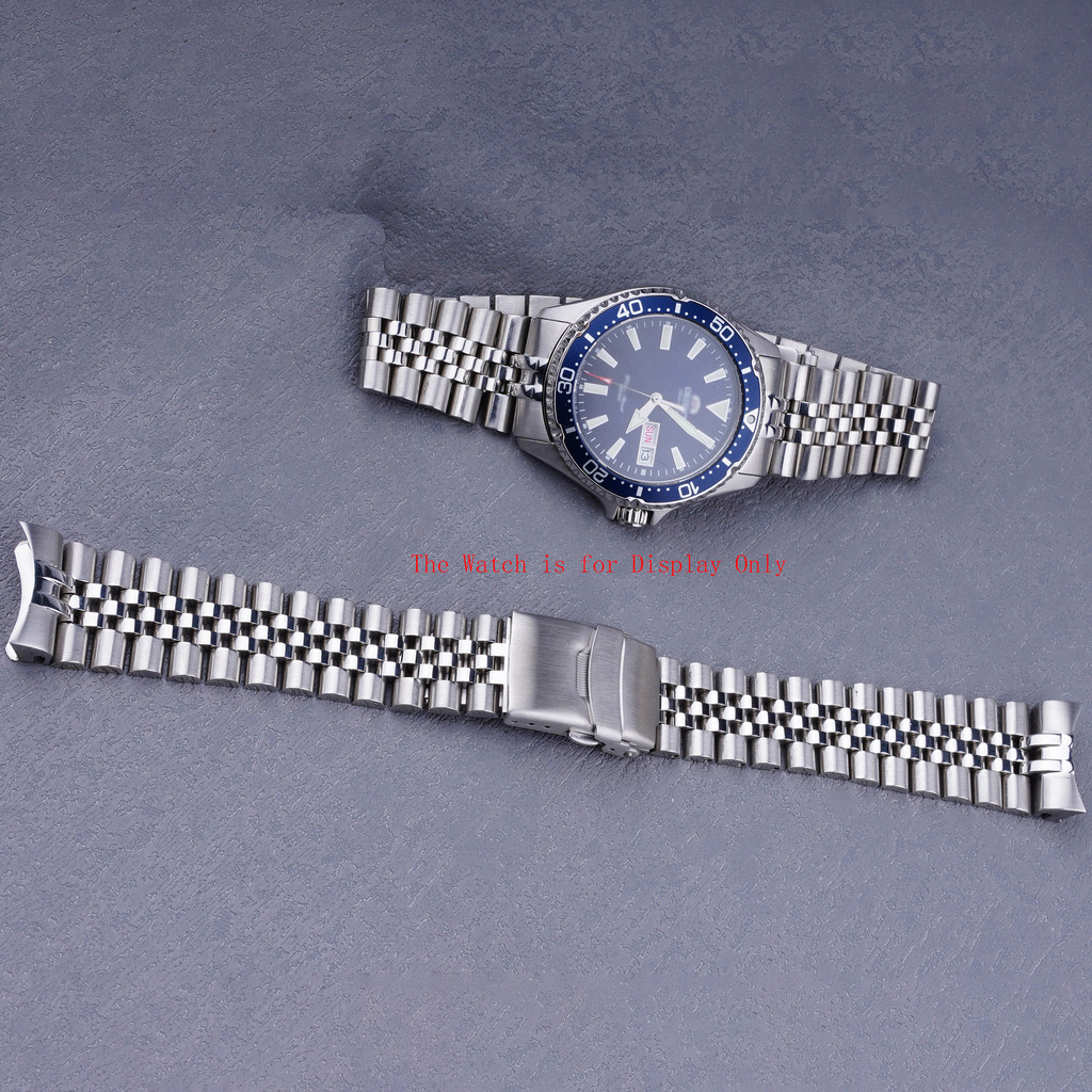 適用於 22mm 東方 ORIENT RA-AA0002L 錶帶 316L 不銹鋼銀禧錶帶銀色手鍊實心鋼帶