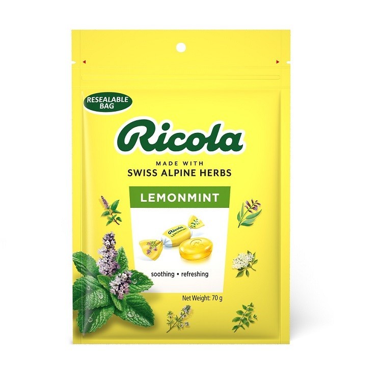 Ricola 利口樂瑞士草本喉糖70g-檸檬風味