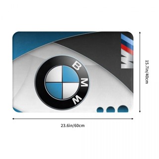 新款 BMW (2) 浴室法蘭絨地墊 廁所衛生間防滑腳墊 茶几門口吸水地墊 速乾進門地毯 客廳沙發臥室洗手間地墊16x2