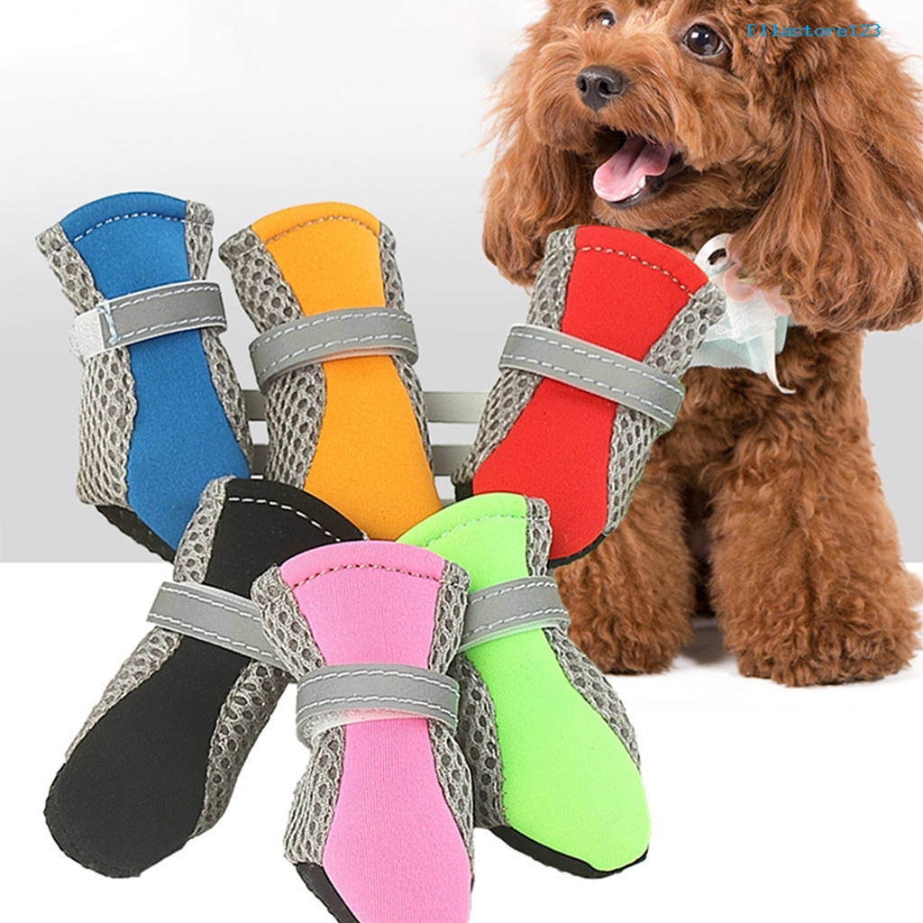 [家有愛寵]狗狗鞋子春夏泰迪比熊博美的小涼鞋夏天透氣軟底舒適腳套寵物狗鞋