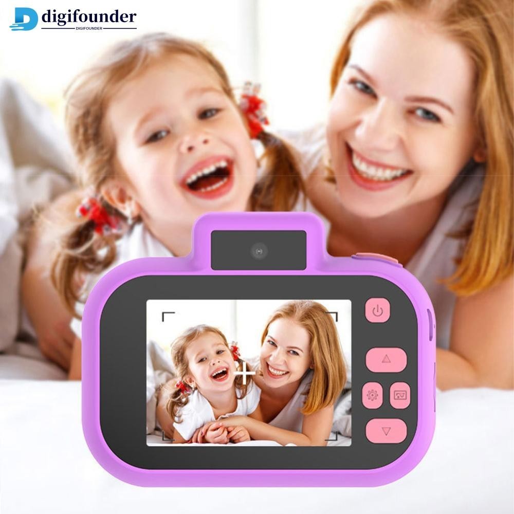 Digifounder 4000W 1080P 高清兒童相機 2.0 英寸 IPS 屏幕雙攝像頭迷你單反數碼相機玩具 F