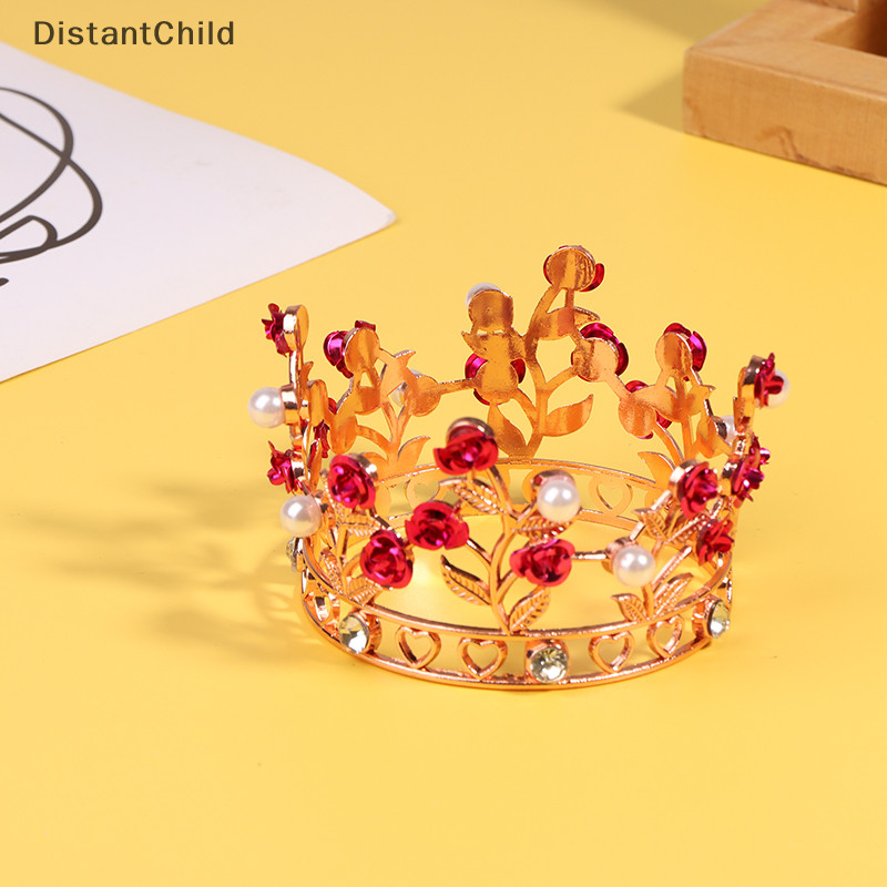 Dsth 花冠小頭飾娃娃王冠女孩生日新娘婚禮髮飾舞會皇冠蛋糕禮帽飾品 DSS